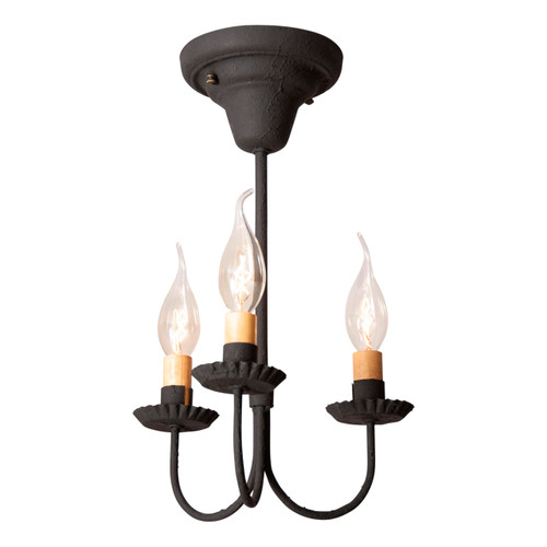3-Arm Westford Ceiling Light in Textured Black