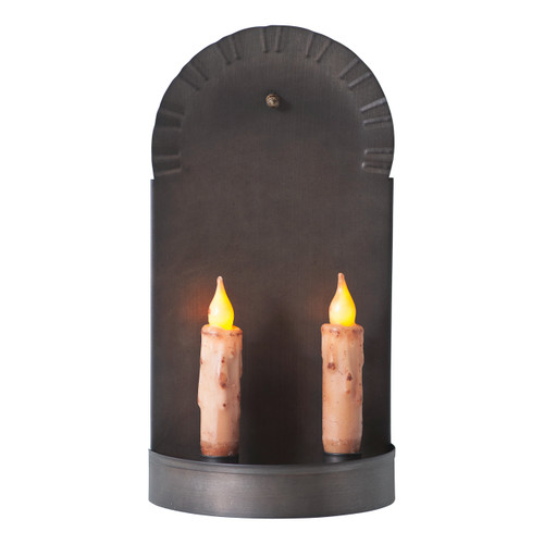 2-Candle Colonial Sconce in Kettle Black