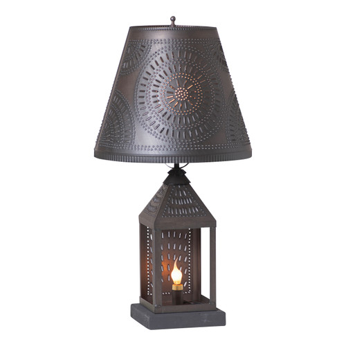 Valley Forge Lamp in Kettle Black with Shade