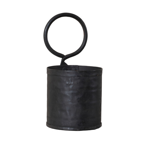 Rustic Iron Wall Hanging Pot