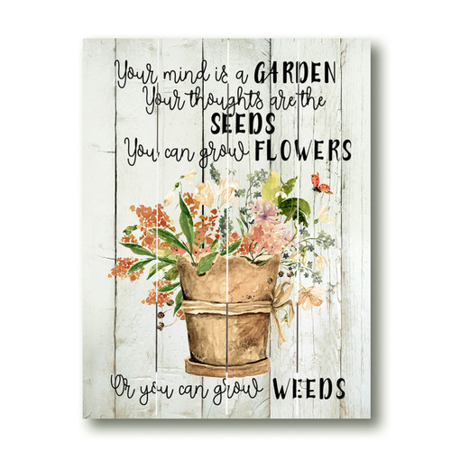 Grow Flowers Pallet Art