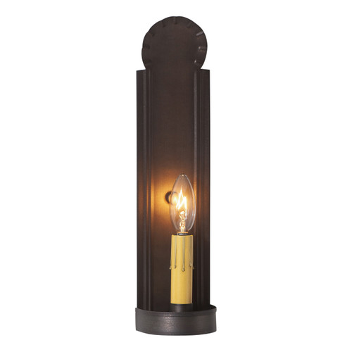 Slim Colonial Electric Tin Sconce in Kettle Black