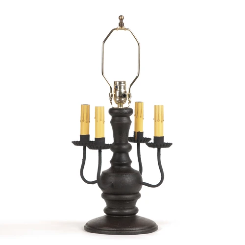 Cedar Creek Wood Table Lamp Base in Americana Colors