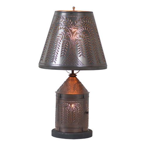 Fireside Lamp with Willow Shade