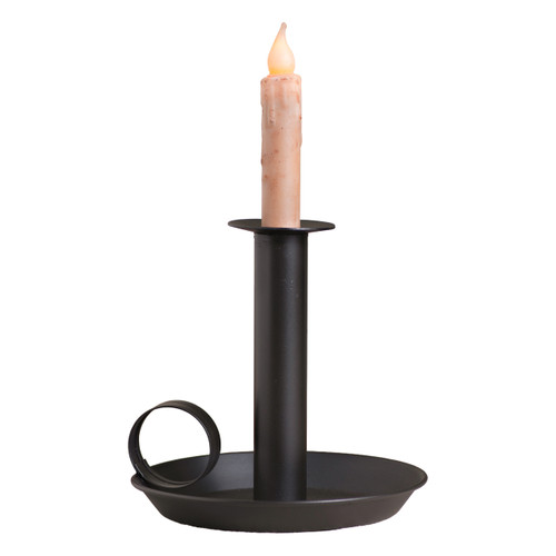 Raised Colonial Candle Holder in Smokey Black