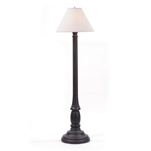 Brinton House Floor Lamp in Black with Linen Fabric Shade