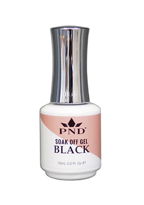 PND 0.5OZ Soak Off Gel Black - 10372