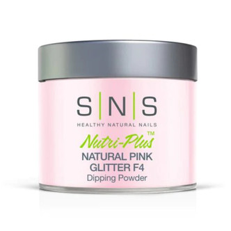 SNS Natural Pink Glitter F4 Dip Powder 4oz