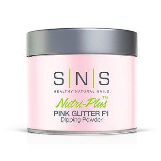 SNS Pink Glitter F1 Dip Powder 4oz