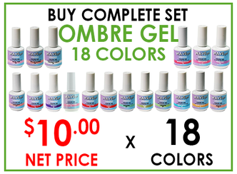 Ombre Color Gel - Complete Set - 18 Colors (#01-#18)