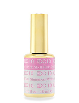DND DC Mood .5oz, #10 Shell Pink White Shimmers