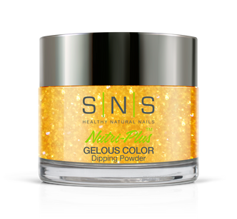 SNS Gelous Dip Powder 1.5oz, CC08 Yellow Dolka Dot Makini
