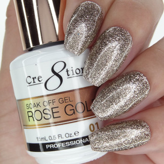 Cre8tion Soak Off .5oz Rose Gold #01