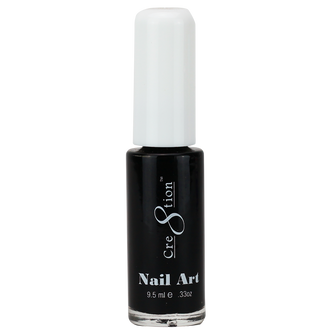Cre8tion Nail Art Lacquer #01 Black .33 oz - 20930