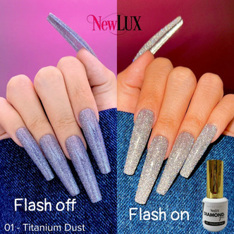 NewLUX Diamond Gel .5oz - #01 Titanium Dust 