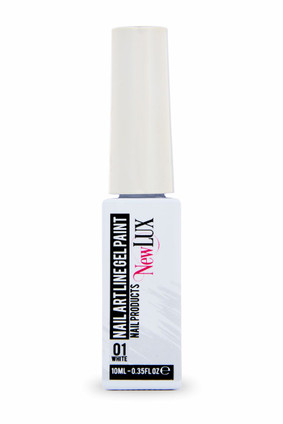 NewLUX Nail Art Line Gel Paint - 01 White 