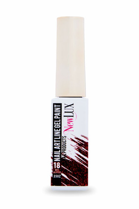 NewLUX Nail Art Line Gel Paint - 18 Red Glitter