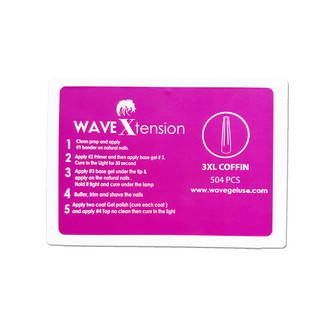 Wave Xtension Nail Tip - 3XL Coffin 