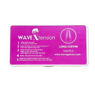 Wave Xtension Nail Tip - Long Coffin 