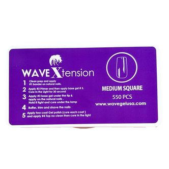 Wave Xtension Nail Tip - Medium Square