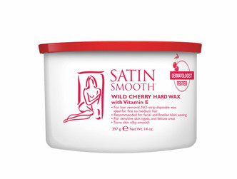 Satin Smooth Case/12, Wild Cherry Hard Wax with Vitamin E, 14 oz