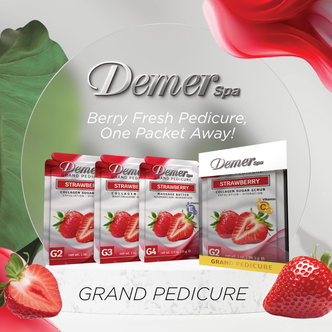 Demer 4-Step Pedicure Case/60, Strawberry