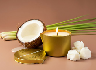 L'Fem 8oz Massage Candle - Coconut Lemongrass
