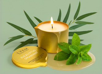 L'Fem 8oz Massage Candle - Eucalyptus Spearmint