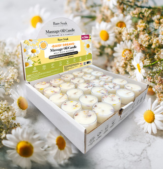 Bare Soak Massage Oil Candle Tealight - Daisy Dreams 