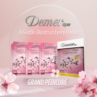 NEW Demer 4-Step Pedicure Case/60, Cherry Kiss 
