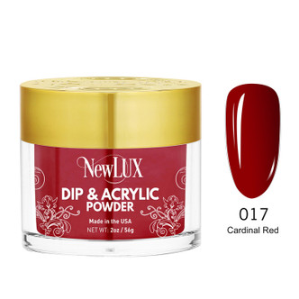 NewLux Dip & Acrylic 2oz - #017 Cardinal Red