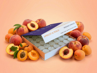 L'Fem Tealight Candle Box/72pcs, Apricot & Peach 