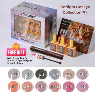 Hyba STARLIGHT Cat Eye Collection #1 - Magnetic Gel Polish