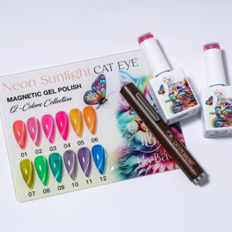 Hyba NEON SUNLIGHT Cat Eye Collection #3 - Magnetic Gel Polish