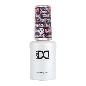 DND Gel Velvet Jungle Cat Eye .5oz, #33 Wild Cat Red 