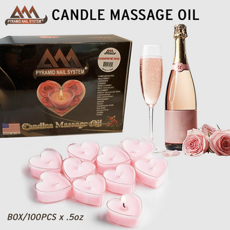 Pyramid Massage Candle Tealight Box/100, Champagne 