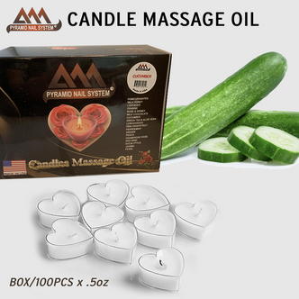 Pyramid Massage Candle Tealight Box/100, Cucumber
