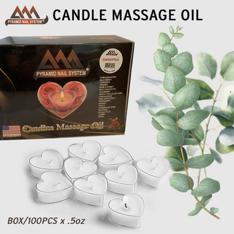 Pyramid Massage Candle Tealight Box/100, Eucalyptus