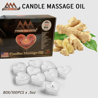 Pyramid Massage Candle Tealight Box/100, Ginger