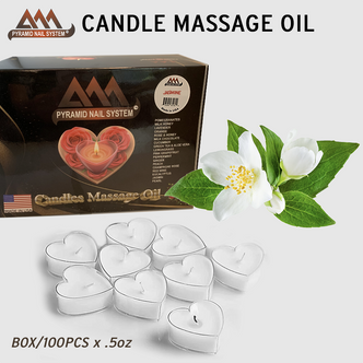 Pyramid Massage Candle Tealight Box/100, Jasmine