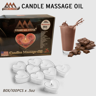 Pyramid Massage Candle Tealight Box/100, Milk Chocolate