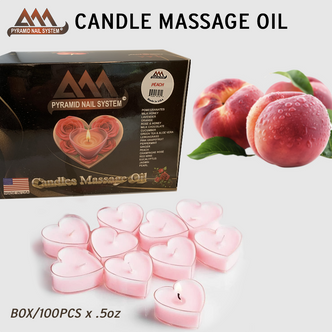 Pyramid Massage Candle Tealight Box/100, Peach 