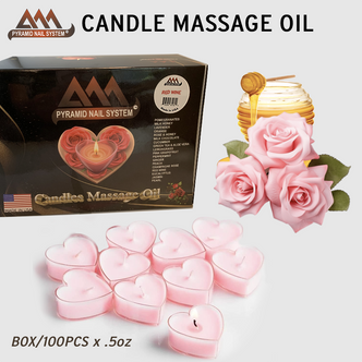Pyramid Massage Candle Tealight Box/100, Rose Honey 