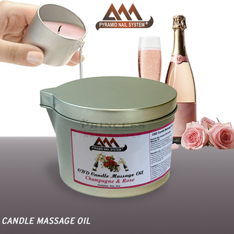 Pyramid Massage Candle 4oz Jar, Champagne 