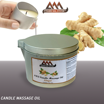 Pyramid Massage Candle 4oz Jar, Ginger