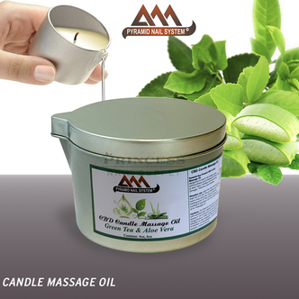 Pyramid Massage Candle 4oz Jar, Green Tea
