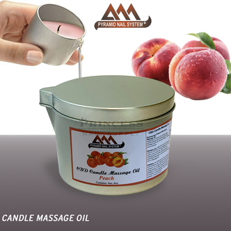Pyramid Massage Candle 4oz Jar, Peach