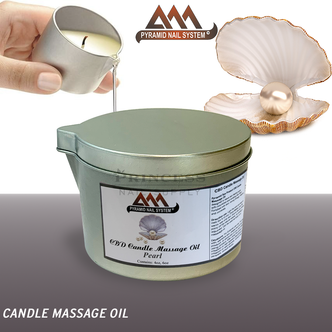 Pyramid Massage Candle 4oz Jar, Pearl