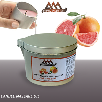 Pyramid Massage Candle 4oz Jar, Pink Grapefruit