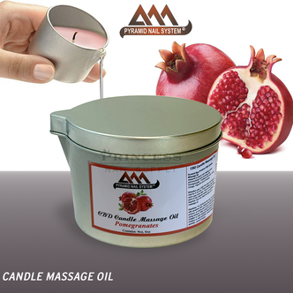 Pyramid Massage Candle 4oz Jar, Pomegranate